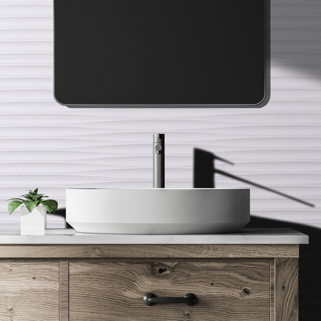 White 3D Wave Wall Planks | Ninth & Vine